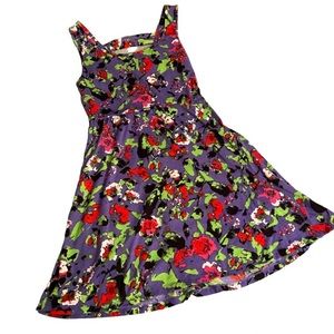 Xhilaration colorful print tank cutout dress med